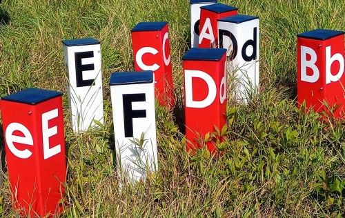 Komplet oznakowań literowych, ekokompozyt EKOFORME